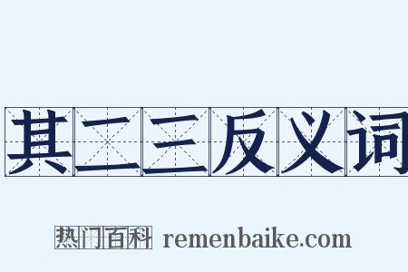 其二三反义词是什么意思的图片